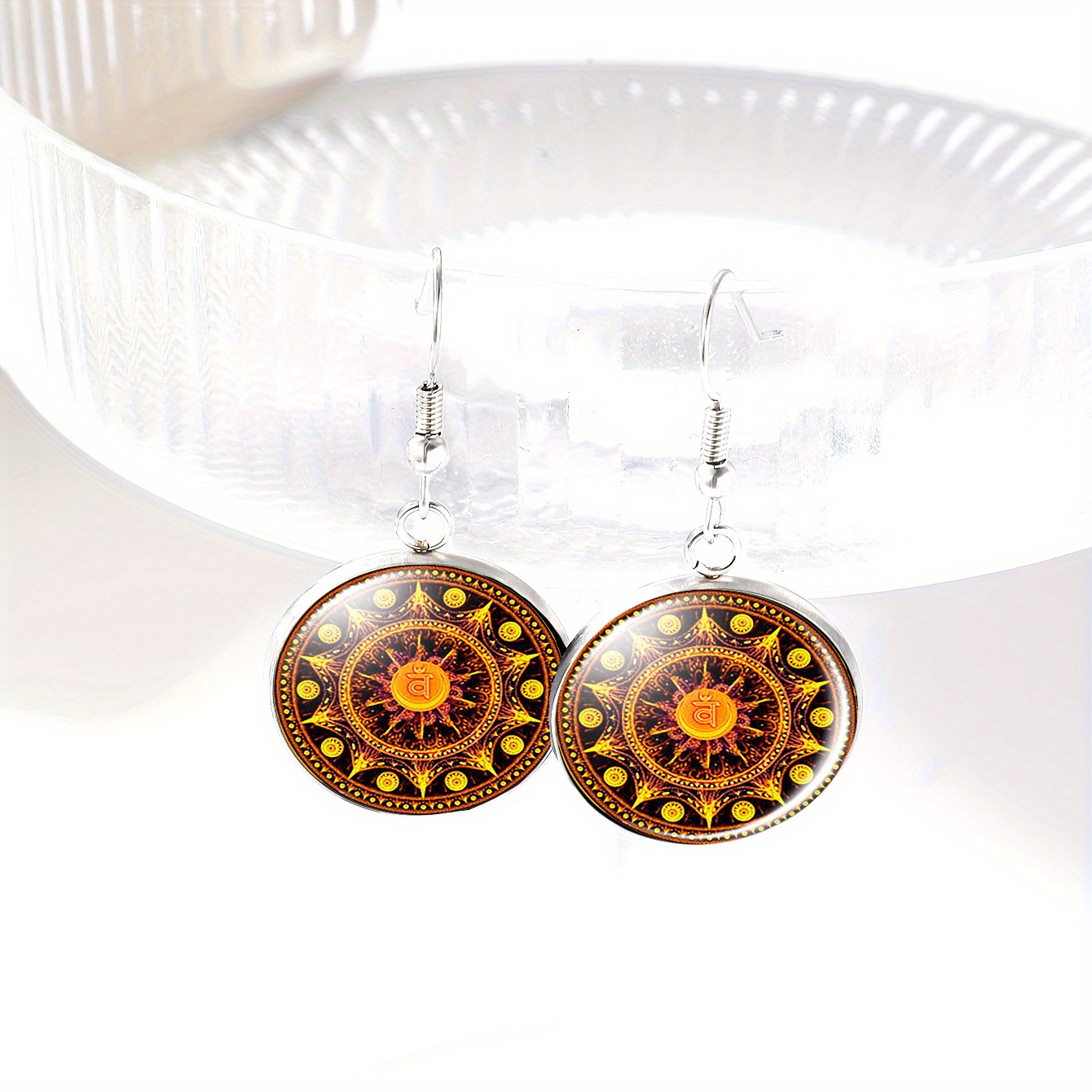 4pcs Alloy Chakra Mandala Jewelry Set, Spiritual Gift